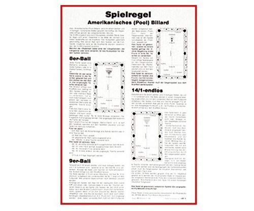 Pool billard poster spielregel - pool-billard,